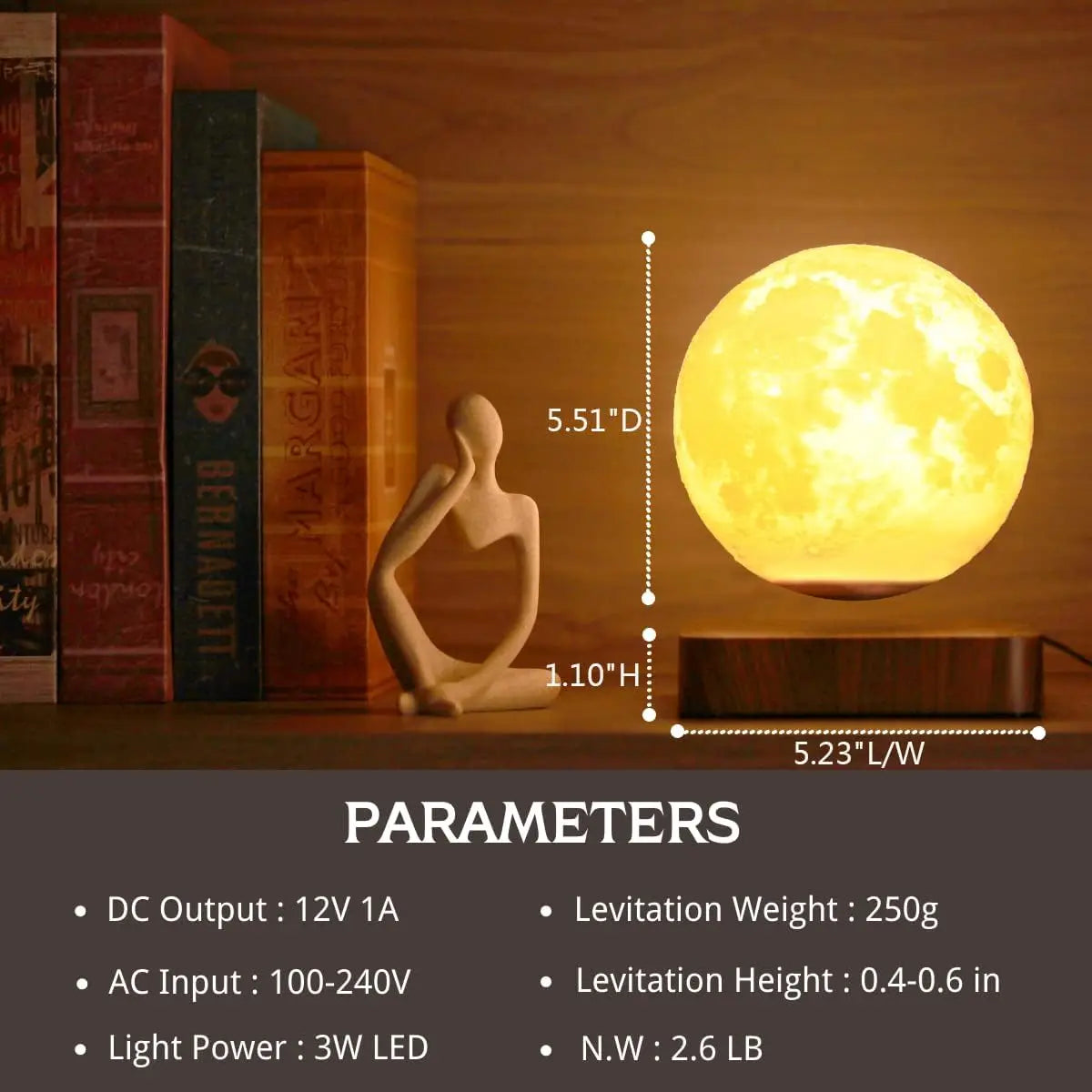 Decordable - Levitating Moon Lamp